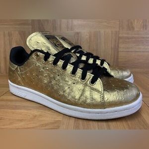 Adidas Originals Stan Smith Premium Gold Leather Ostrich, Men Size 12